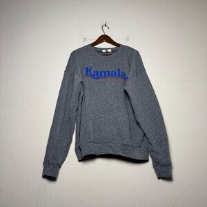 Kamela Harris Sweater SZ M Grey USA Made USA 2024 America Crewneck President